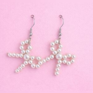 Bow Pearl Handmade Earrings Coquette Aesthetic
